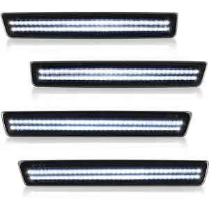 Luz de marcação lateral LED com lente de fumo frontal 4X, ideal para Dodge Challenger 2015-2020, luzes de sinalização