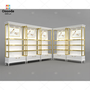 Custom Metal Eco-Friendly Heavy Duty <b>Wall</b>-<b>Mounted</b> Shoe <b>Display</b> <b>Cabinet</b> | Boutique Retail Fixtures | Factory-Made Customizable - Product Image 3