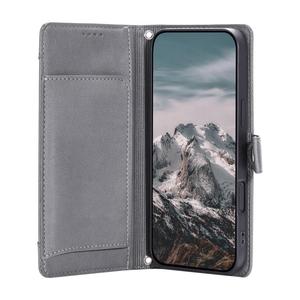 Étui portefeuille zippé en cuir végétalien texturé litchi avec dragonne pour Motorola Moto G56 5G – Prix réduit - Product Image 4