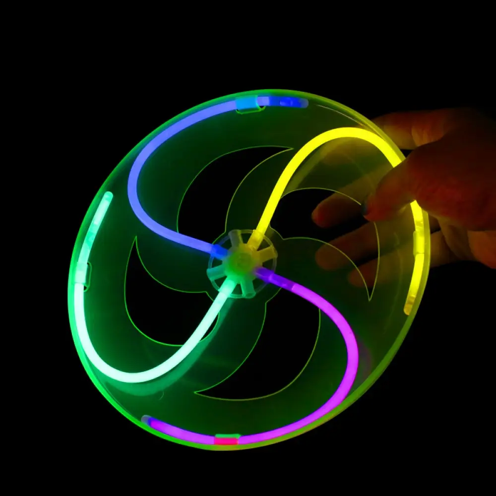 Glow-in-the-dark light stick flying plate