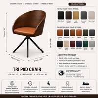 Chaise de bureau moderne en cuir PU avec base métallique, idéale pour les réunions, les conférences, les réceptions et les négociations – Mobilier professionnel pour salles de réunion