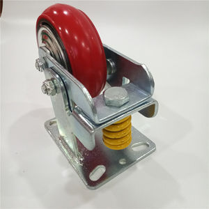 उच्च गुणवत्ता 500 किलोग्राम भार क्षमता, स्विस कैस्टर पहियों को 8 इंच के पु कैस्टर व्हील स्प्रिंग लोड स्विस कैस्टर व्हील को अवशोषित करता है - Product Image 4