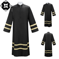 Robes de chœur noires et blanches, tenues de clergé médiéval, costumes de cosplay, tenues de performance, robes de chœur
