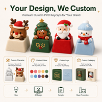 Fabricant de capuchons de touches de clavier en PVC personnalisés, directement de l'usine OEM ODM, avec motifs de bonhomme de neige et de cerf pour les fêtes d'hiver