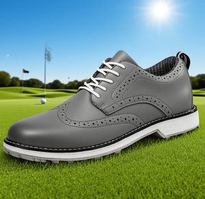 Chaussures <span class=keywords><strong>de</strong></span> <span class=keywords><strong>golf</strong></span> professionnelles pour hommes, baskets pointues antidérapantes pour l'extérieur et imperméables avec logo personnalisable - Product Image 5