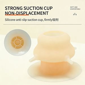 Bol d'alimentation pratique en silicone de qualité alimentaire avec ventouse, multi-tétines, antidérapant, étanche, à motif uni, pour chat, chien, bébé, animal de compagnie - Product Image 2