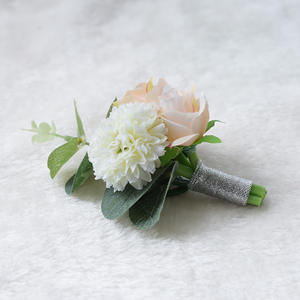 Vente en gros de fleurs vertes pour demoiselle d'honneur <span class=keywords><strong>soeurs</strong></span> Corsage Fournitures de mariage pour enfants Fleur de danse à la main - Product Image 4