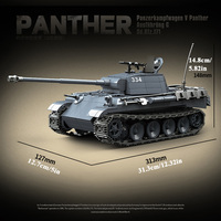 Modèle de char d'assaut Panzer, jouet de guerre, briques éducatives, char Leopard à collectionner, ensemble de blocs de construction pour enfants