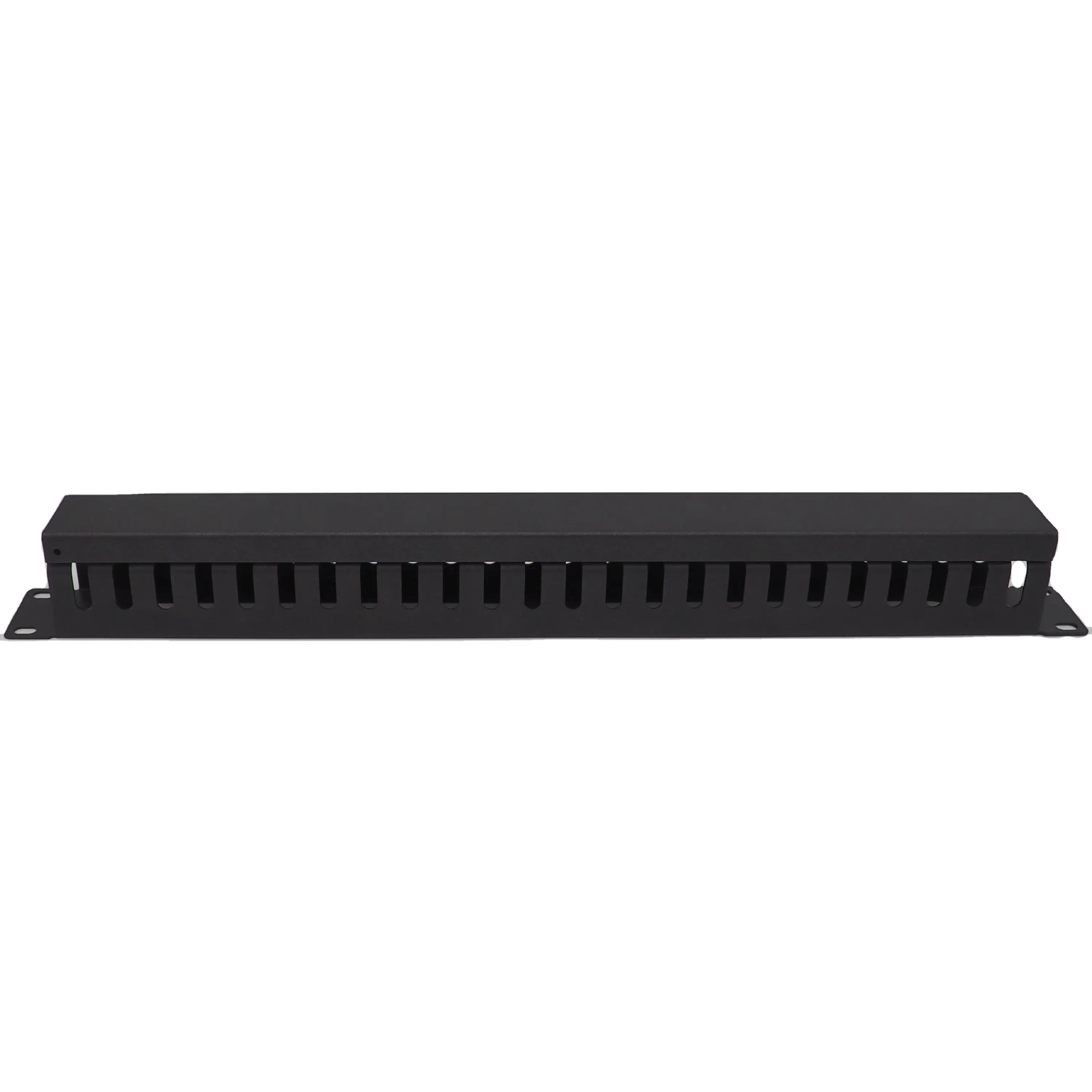 cable management organizer 1U 19 inch 24 port horizontal metal rack mount cable manager