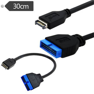 Cabezal de panel frontal USB 3,1 a USB 3,0 Cable de extensión de encabezado de 20 pines 30cm para placa base <span class=keywords><strong>ASUS</strong></span> - Product Image 1
