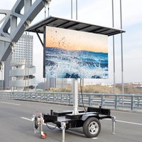 Güneş enerjisi Led far ekranlar işareti reklam mobil Billboard P4mm römork tabela reklam ekranı