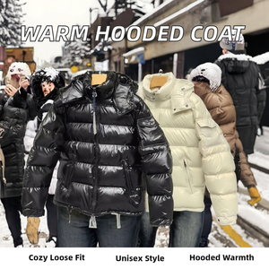High-quality Brand Hooded Cotton <b>Coat</b>, Unisex, <b>Warm</b> Loose Jacket for Autumn and <b>Winter</b>, Cross-border Export Wholesale - Product Image 2