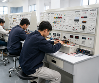 Banc de formation électrique et électronique de base pour l'enseignement universitaire des circuits électriques, des circuits magnétiques, des moteurs CC/CA et des équipements de laboratoire.