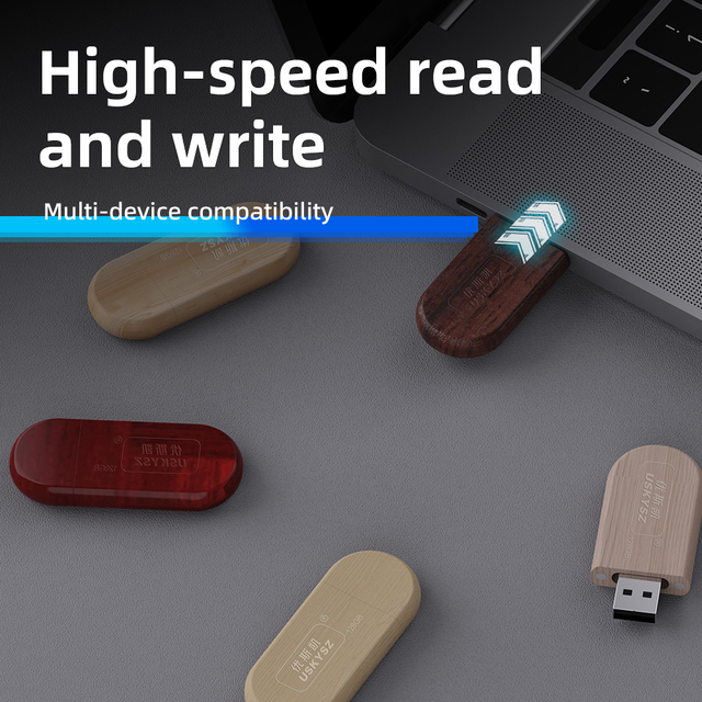Promotion Wooden USB 2.0 Flash Memory Stick 32Gb 64Gb 128Gb Capacity New Cle USB Flash Drive 16GB 8GB 4GB Pen Drive