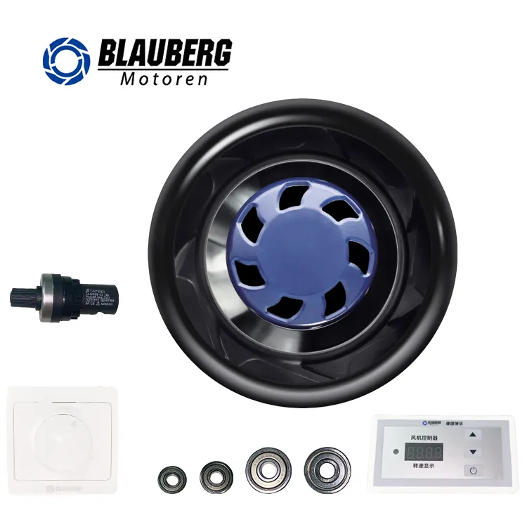 Blauberg kipas sentrifugal diameter 190mm, kipas sentrifugal diam plastik efisiensi tinggi