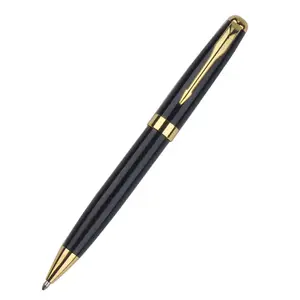 Nặng biểu tượng tùy chỉnh kim loại bóng điểm Ballpoint Parker khách sạn bút màu đen