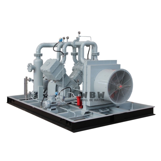 Reciprocating Oil-Free Hydrogen Cycle Compressor with PLC Engine Motor and Bearing for Stationary AC Power Station