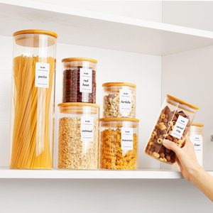 Boîtes de conservation alimentaire transparentes empilables hermétiques, compatibles micro-ondes, avec couvercles en verre trempé pour l'organisation de la cuisine - Product Image 4