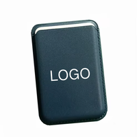 Portefeuille magnétique robuste pour cartes de crédit compatible avec iPhone 13/14/15/16/17 Pro Max, logo personnalisé, fin, en cuir PU, anti-RFID