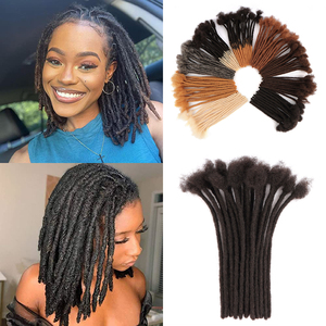 Hot Bán 4 "-30" Ổ Khóa Cheveux Naturel 100% Handmade Dread Khóa Mở Rộng Tóc Con Người Crochet Dreadlocks Tóc Con Người Mở Rộng - Product Image 1