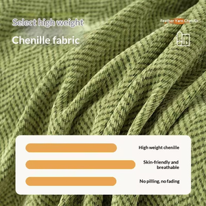 Housse de <span class=keywords><strong>canapé</strong></span> élastique en gros en tissu jacquard chenille chevrons, <span class=keywords><strong>anti</strong></span>-rayures, antidérapante, protection textile pour <span class=keywords><strong>canapé</strong></span> - Product Image 5