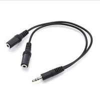 Y Splitter câble Aux 3.5mm 1 mâle à 2 double femelle câble Audio pour casque casque MP3 MP4 adaptateur de prise stéréo