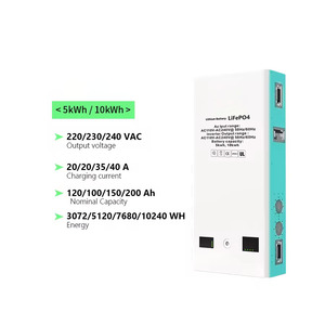 Factory Direct 10.24KWh 200Ah Wall Mounted All In One LiFePO4 <b>Battery</b> for Home <b>Backup</b> - Product Image 5