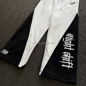 Custom Sweat <b>Suit</b> Manufacturer Patchwork Cotton Hoodie and Baggy Sweatpants Set <b>Jogging</b> <b>Suit</b> Oversized Men's Sports Tracksuit - Product Image 4