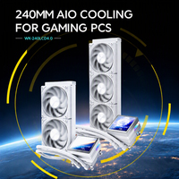Pendingin PC Pendingin Air CE RoHS 360mm Radiator Aluminium 3 Kipas PWM Bantalan Cairan LED RGB Instalasi Mudah OEM Kartu Grafis