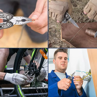 Pince multifonction universelle pliable en acier inoxydable à bec effilé avec poignée de sécurité verrouillable - Outil de survie/camping DIY OEM pour l'extérieur