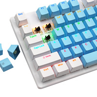 BIOJEE 87키 유선 기계식 게임 키보드 RGB LED 백라이트 안티 고스팅 PC 및 노트북용