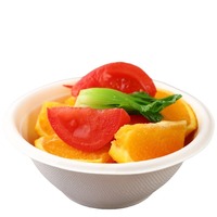 Bol à pulpe jetable personnalisé 2oz 4oz 8oz 12oz Bol à salade en bagasse de canne à sucre avec couvercle pour salade Dessert lait céréales