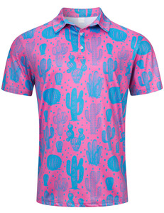 OEM 75% Polyester 25% Spandex quá khổ đồ họa đầy đủ trên tất cả các in thăng hoa thiết kế polo golf Áo sơ mi biểu tượng tùy chỉnh - Product Image 6