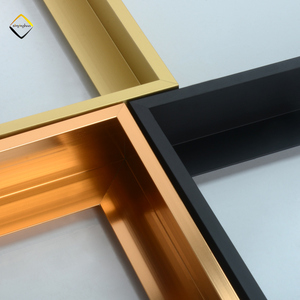 Hot Vàng Kim Loại Khung Ảnh Tường Trang Trí Nổi Hình Ảnh Khung 45 Độ Cắt Chải Bạc Tường Vải Khung Nhôm - Product Image 3