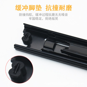 Correderas para Cajones de 240 mm, 35 mm de Ancho, 0.8 mm de Grosor, Montaje Lateral, Tres Secciones, Acero Laminado en Frío, Diseño Tradicional - Product Image 4