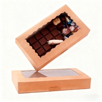 Vente en gros Boîte d'emballage de cuisson carrée en papier à fenêtre transparente pour biscuits au chocolat Boîte d'emballage de cuisson pour gâteaux beignets