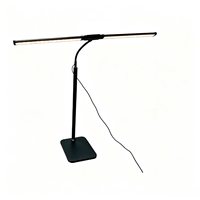 Lampe de bureau au design minimaliste moderne, LED double tête haute luminosité, protection des yeux, pour étude et lecture au chevet, avec contrôle de la luminosité