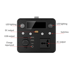 MPPT 500W 435.2Wh <b>Solar</b> Panel Portable Power Station AC/DC Outlet <b>Solar</b> <b>Generator</b> LiFePO4 Battery Pure Sine Wave LED Light USB - Product Image 3