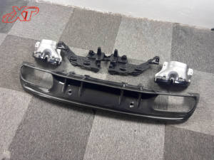 Diffuseur arrière en fibre de carbone de haute qualité Style W205 <span class=keywords><strong>C63</strong></span> <span class=keywords><strong>AMG</strong></span> ED1 pour Mercedes Benz 15-21 <span class=keywords><strong>C63</strong></span> lèvre de pare-chocs arrière 4 portes - Product Image 2