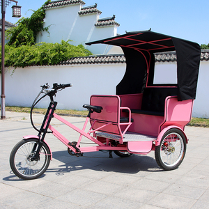 Véhicules de tourisme urbain, vélo électrique à pédales, rickshaw, tricycle électrique, vélo à 3 roues avec sièges arrière pour passagers - Product Image 1