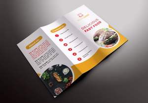Personnalisé A4 A5 Papier Menu Restaurant Plié Dépliant Dépliant Publicité Manuel Dépliant Plié Livret Affiche Service D'impression - Product Image 2