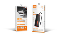 Station d'accueil multiport LDNIO USB Type C avec HDMI 4K, RJ45, USB-C, adaptateur de charge PD, station d'accueil pour ordinateur portable, concentrateurs USB