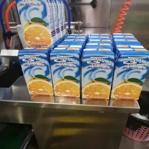 Caixa de papelão automático para embalagem, material de embalagem 125 ml, máquina de enchimento aséptica de leite para suco