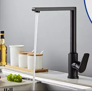 YUNDOOM Robinet de Cuisine OEM à poignée unique, pas de rouille, pas de changement de couleur, Durable, haut de gamme, en Aluminium, noir, Robinet d'évier de Cuisine