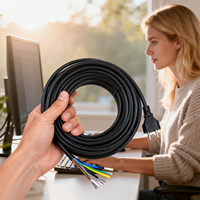 Câble d'alimentation RVV RVVP en cuivre pur sans oxygène, flexible, résistant au feu, blindé, homologué pour une utilisation intérieure et extérieure