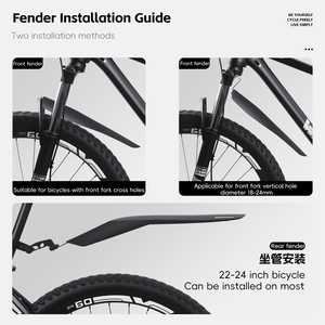 Bùn chắn xe đạp WEST BIKING 22-24 inch PP trước sau, bền, tháo lắp nhanh, dành cho xe đạp leo núi, phụ kiện xe đạp di động - Product Image 6