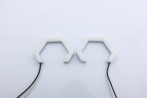 Para BMW, Oferta Especial, Luces Delanteras de Coche con Ojos de Ángel de Algodón de Doble Color Ámbar Blanco Amarillo, Halo LED DRL, Luz de Circulación Diurna Hexagonal, Retrofit - Product Image 5