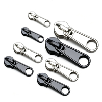 Glissière de fermeture éclair en alliage de zinc en gros, personnalisable (logo et couleur), sans verrouillage, 3 # 4 # 5 # 7 # 8 # 10 #   Tête de fermeture éclair