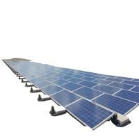 Support de montage en aluminium pour panneau solaire commercial sur toit plat, suivi 1 axe, inclinaison 0-45° pour poteau EmperySolar EPR-PO-0003, résistant aux contraintes de vent