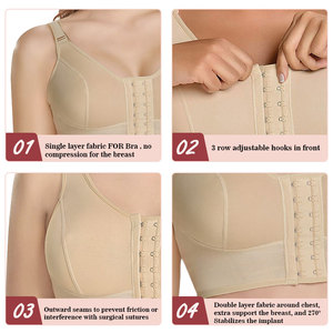 Crochets réglables de logo personnalisé de marque de distributeur <span class=keywords><strong>soutien</strong></span>-<span class=keywords><strong>gorge</strong></span> Faja de stade 2 de la chirurgie d'<span class=keywords><strong>augmentation</strong></span> <span class=keywords><strong>mammaire</strong></span> de la poitrine - Product Image 6